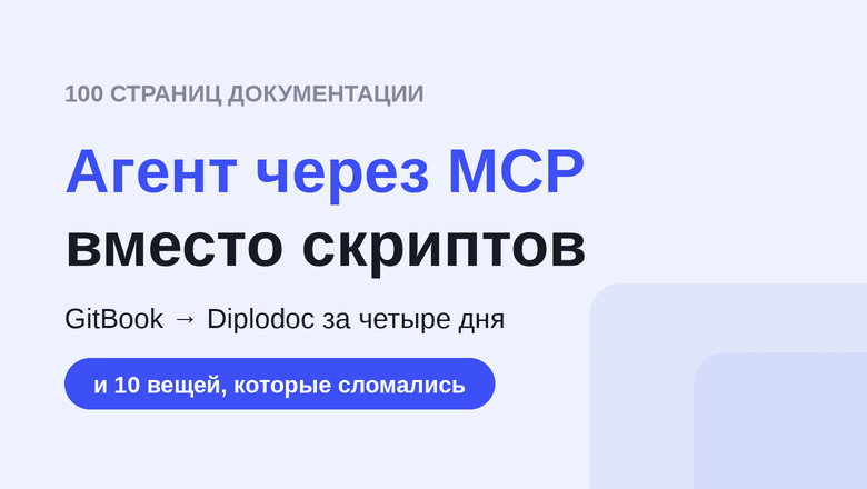 Мы мигрировали сотню страниц документации через MCP-сервер, а не скриптами