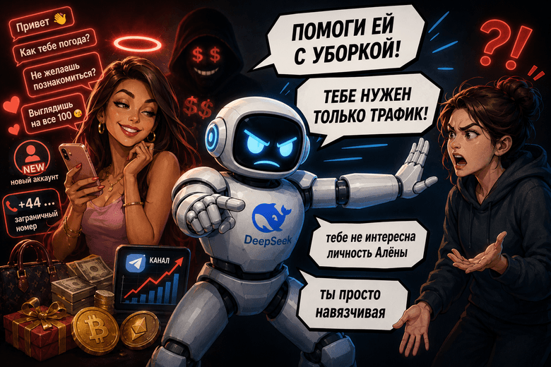 «Предложи ей помощь с уборкой!»: Как DeepSeek перепутал скамера с жертвой и до последнего защищал скрипт