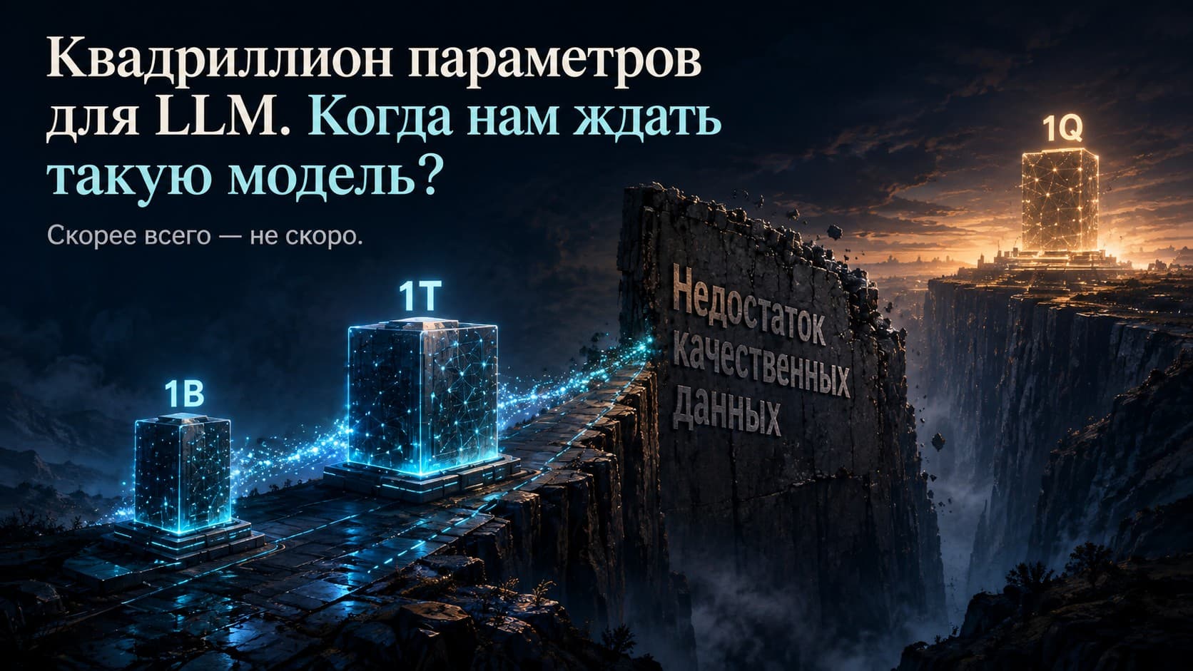 Квадриллион параметров (1Q) для LLM. Когда нам ждать такую модель?