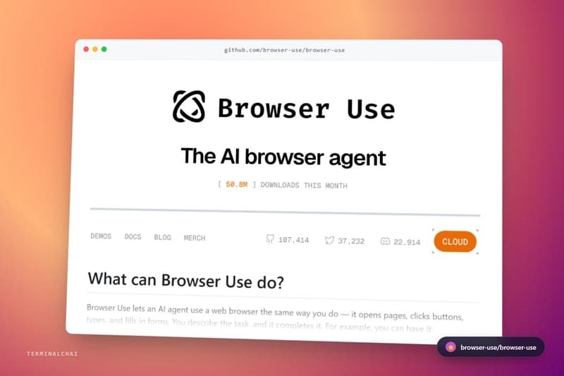 Browser-Use: The Open-Source Library Connecting LLMs to Web Automation