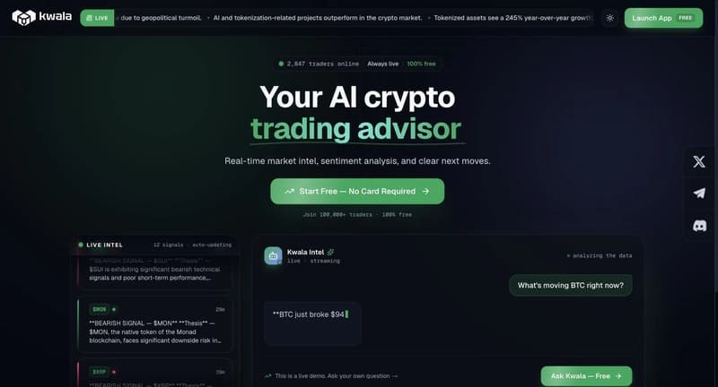 The Best Free AI Crypto Tool in 2025: Why 100,000+ Traders Are Using Kwala Intel